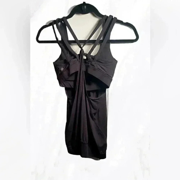 Lululemon black "Nouveau Limits" yoga casual workout bra top Tank 4 - Picture 3 of 5